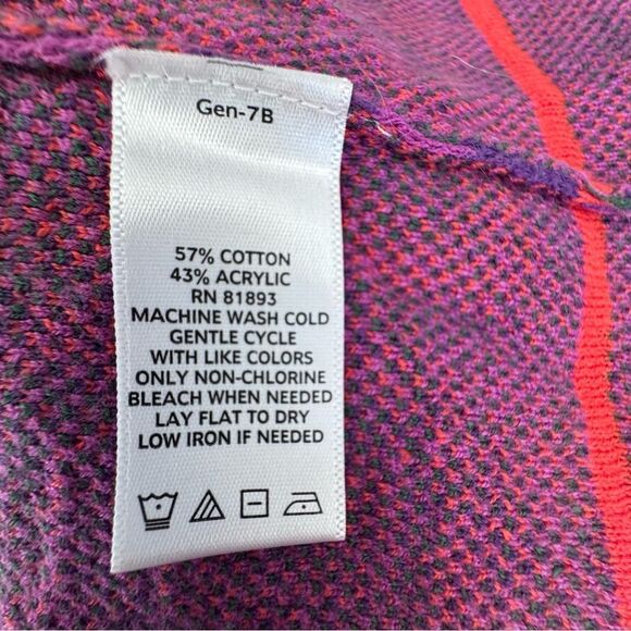 Isaac Mizrahi Live Art Deco Cardigan Sweater Knit Zip Up SZ M - Picture 14 of 16